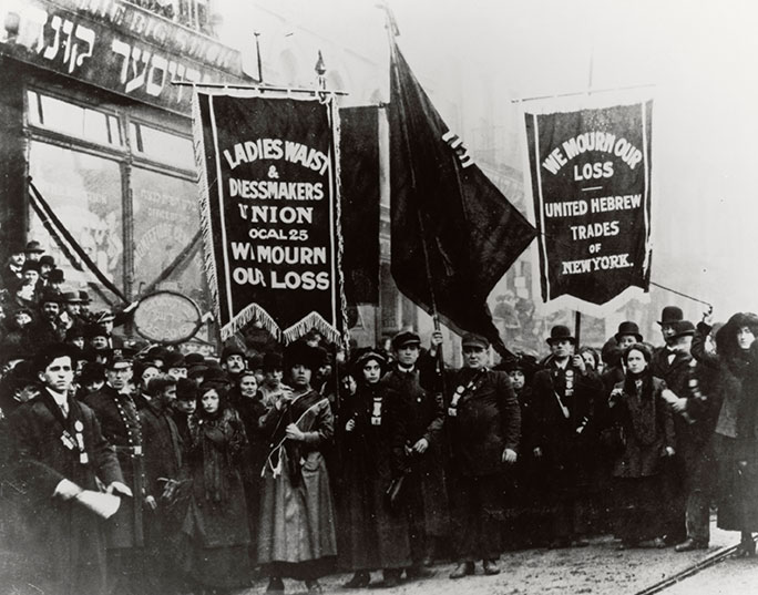 Demonstration of Protest and Mourning for Triangle shirtwaist factory fire, March 25, 1911. National Archives