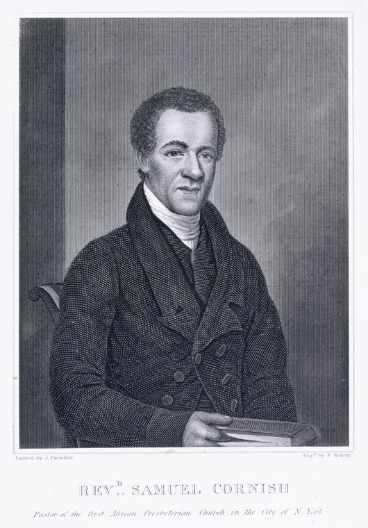 Samuel Cornish, newspaper editor, abolitionist, and pastor of the first African Presbyterian Church in New York City. New York Public Library