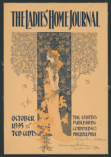 The Ladies' Home Journal for October 1895. Handwritten note: To Miss Frances B. Johnston; Wm. Martin Johnson, Sept. 22, 1896. Library of Congress