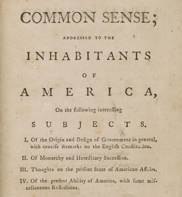 Thomas Paine’s Common Sense.